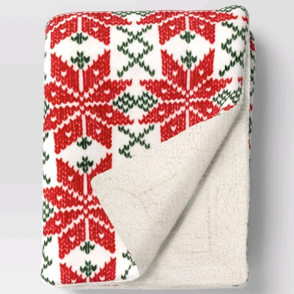 Plush throw blanket